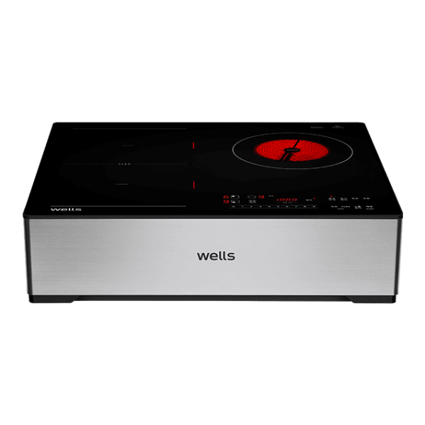 웰스 전기레인지 3구 하이브리드