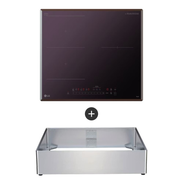 LG 디오스 오브제컬렉션 와이드존 전기레인지 + 15cm 프리스탠딩 (블랙)