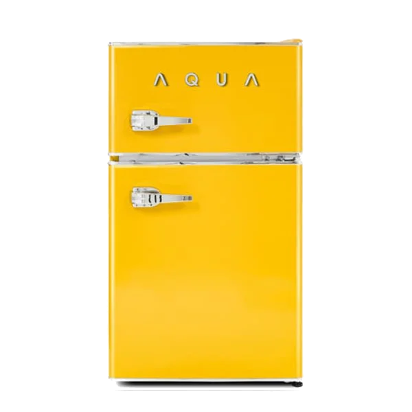 하이얼 아쿠아 레트로 냉장고 82L (크롬 옐로우)