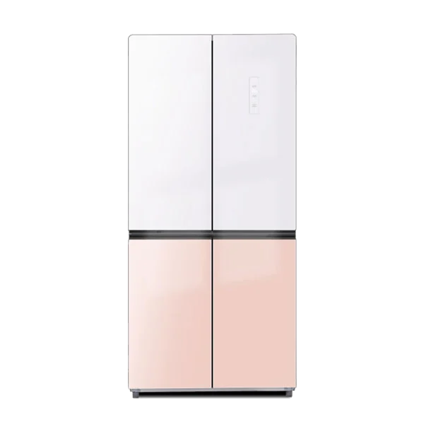 하이얼 글램글라스 4도어 냉장고 433L (글램화이트/피치핑크)
